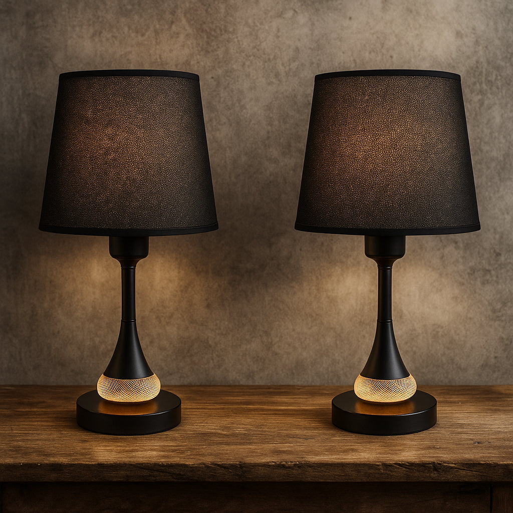 Kit 2 Abajures LED Decorativos Bivolt – Design Moderno, Cores Exclusivas e Iluminação Sofisticada