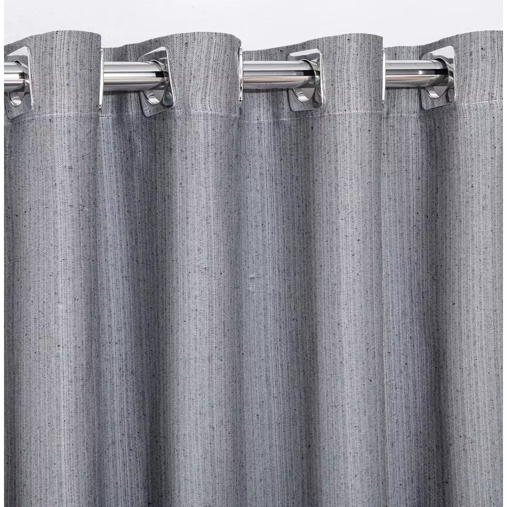 Cortina Rustic Linho Flame com Ilhós Cromado – 2,20m Largura x 1,30m Altura