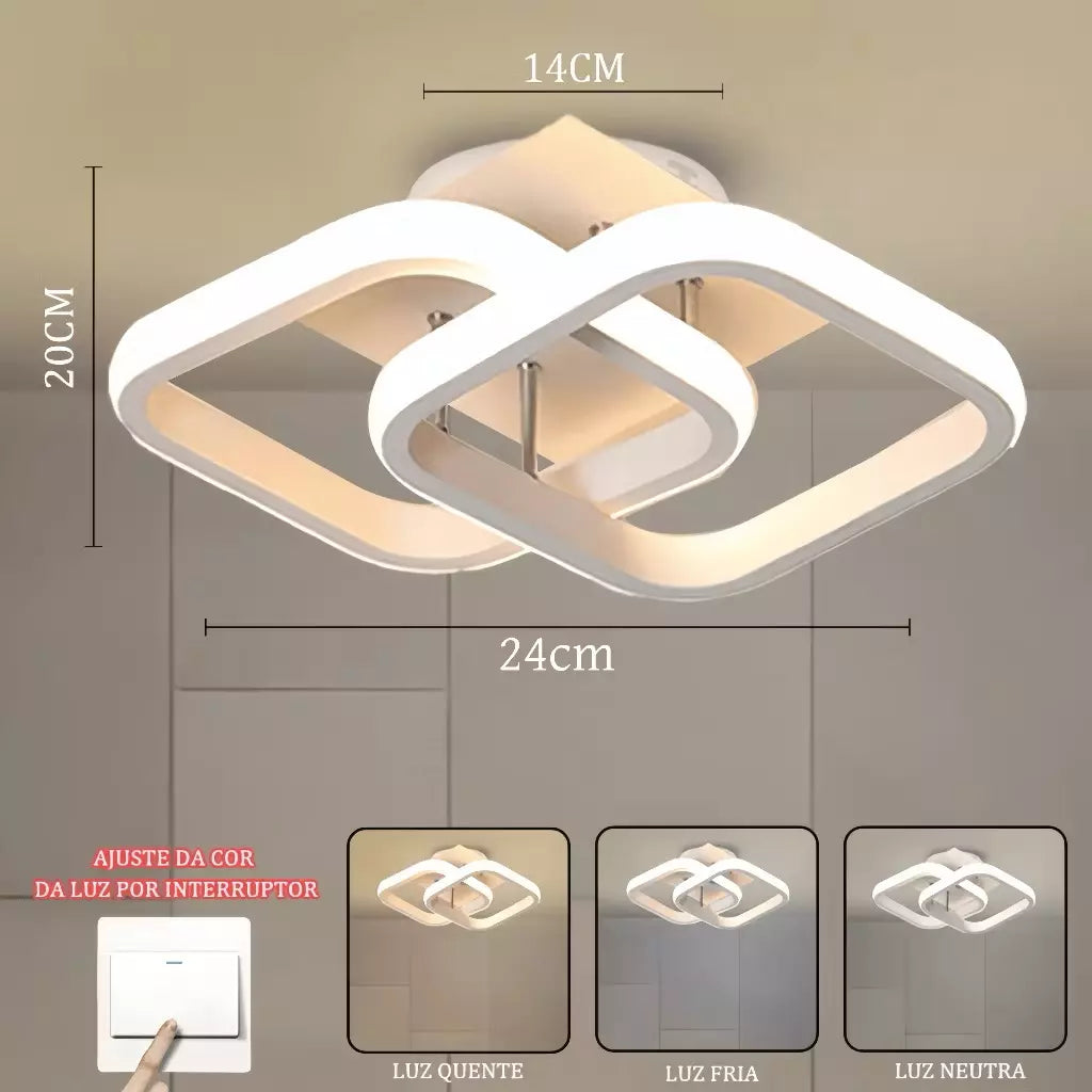 Luminária Plafon LED Moderna – Design Minimalista para Teto (110V/220V)