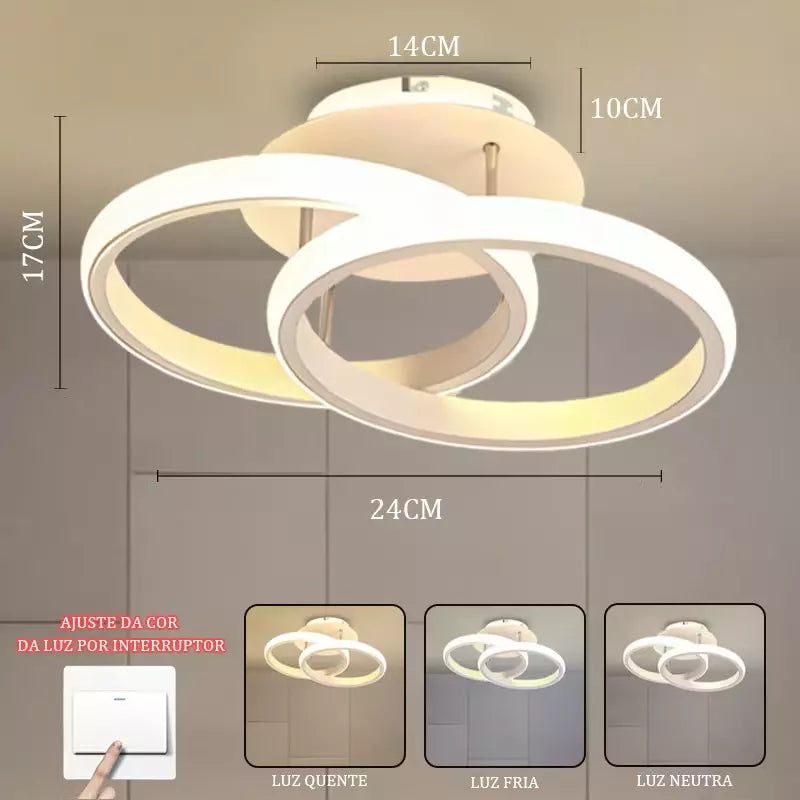 Luminária Plafon LED Moderna – Design Minimalista para Teto (110V/220V)