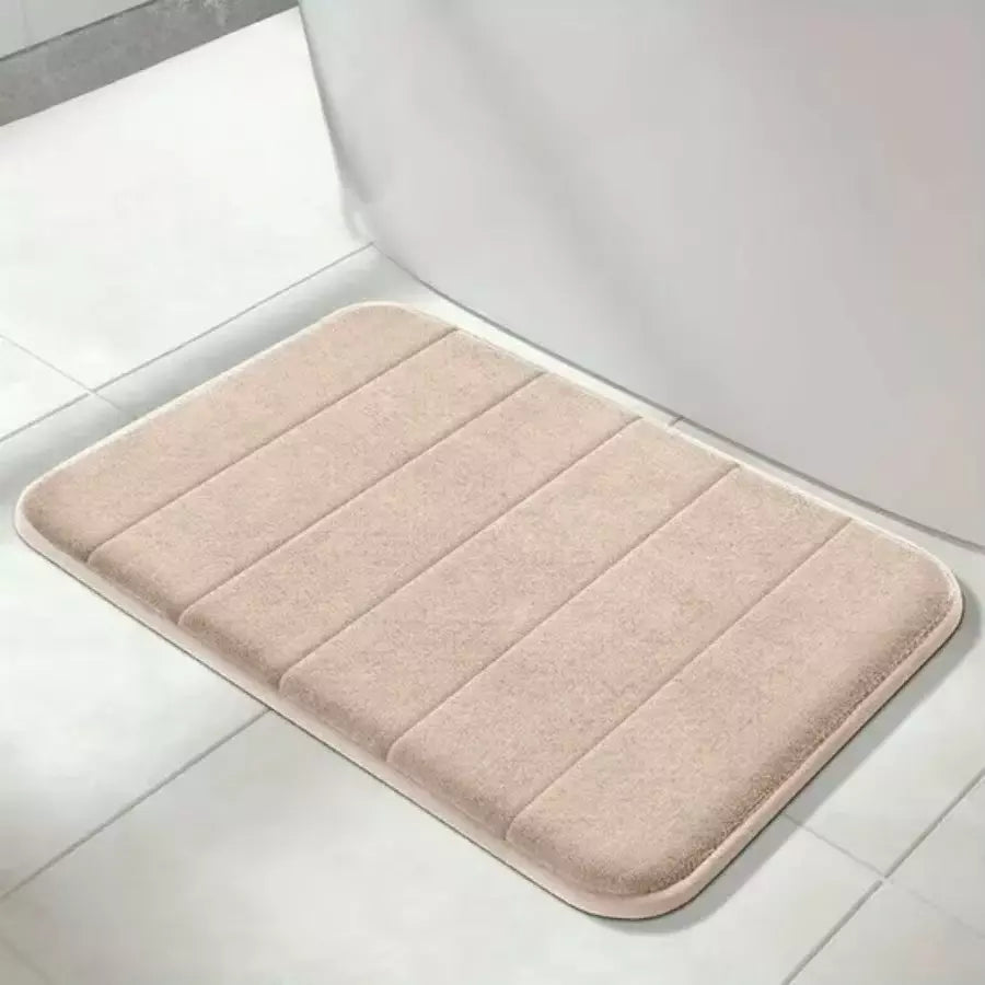 Conjunto 2 Tapetes de Banheiro com Espuma Memory Foam – Conforto Antiderrapante e Toque Aveludado