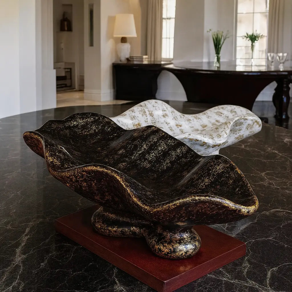 Barca Decorativa em Cerâmica – Centro de Mesa Grande para Sala e Aparador 47cm