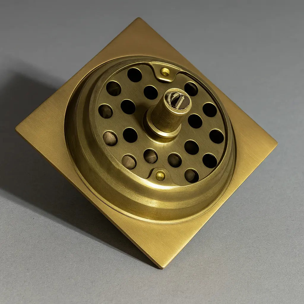 Ralo Inteligente Click 10x10cm – Quadrado Luxo Dourado