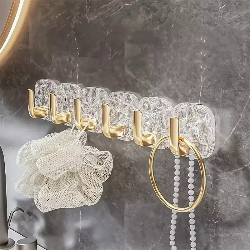 Gancho de Parede Adesivo Luxo – Fixação Sem Furo para Toalhas e Utensílios