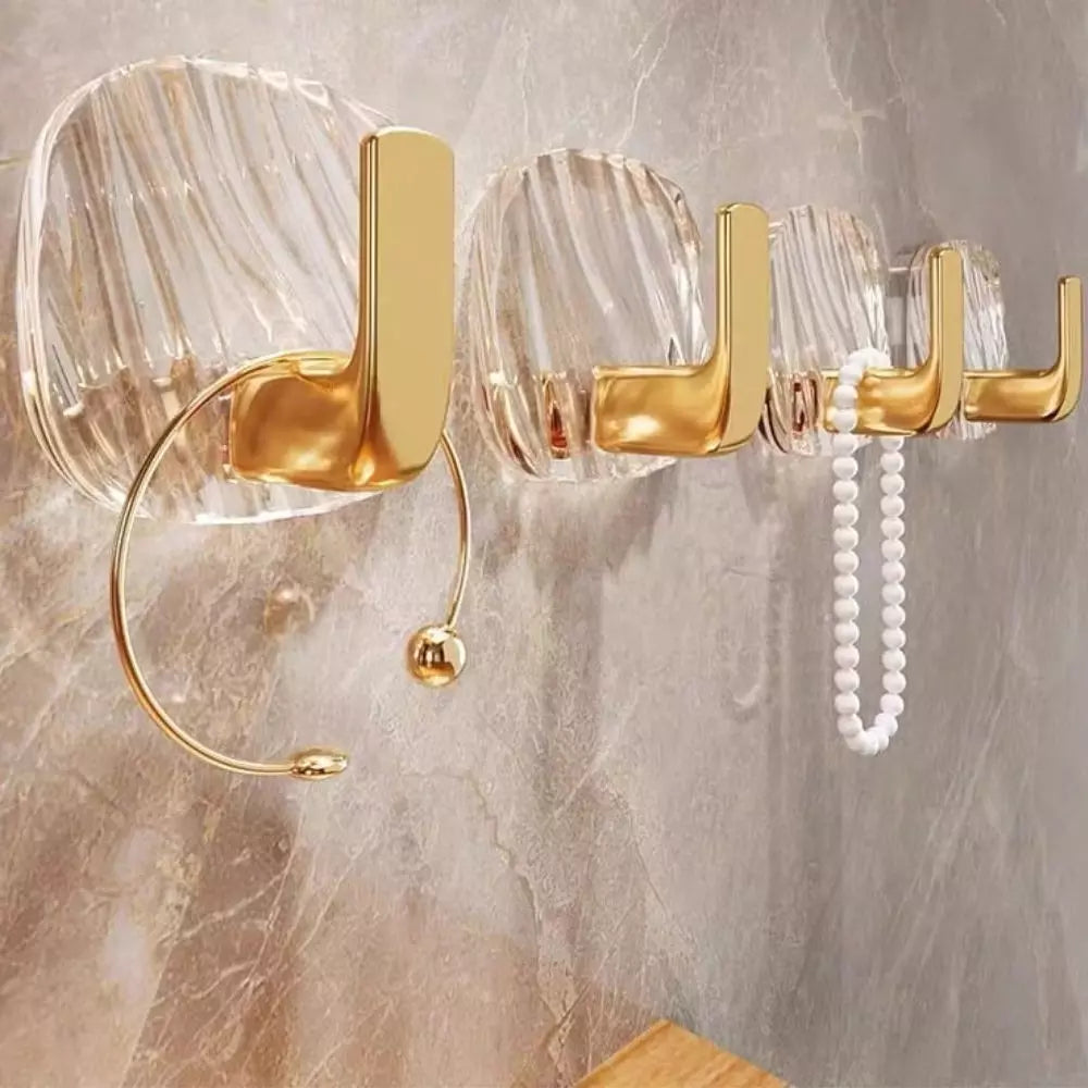 Gancho de Parede Adesivo Luxo – Fixação Sem Furo para Toalhas e Utensílios