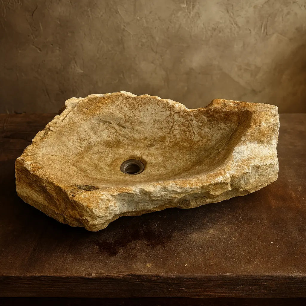 Cuba Rústica de Pedra Natural – Design Único e Atemporal