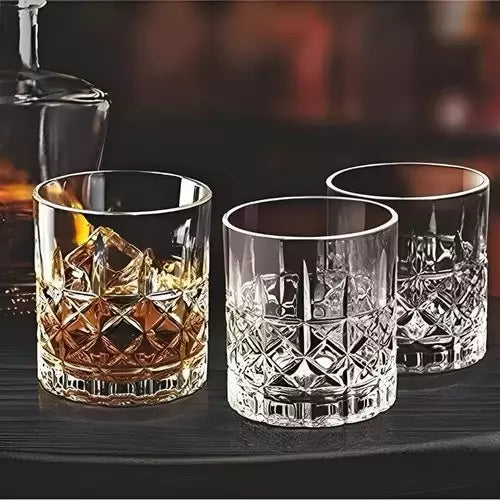 Conjunto 6 Copos de Vidro 320ml para Whisky – Linha Rubi Moon Stone