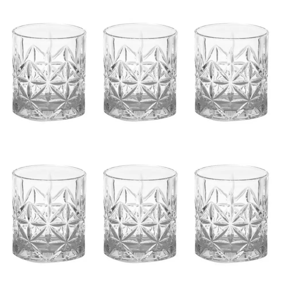 Conjunto 6 Copos de Vidro 320ml para Whisky – Linha Rubi Moon Stone