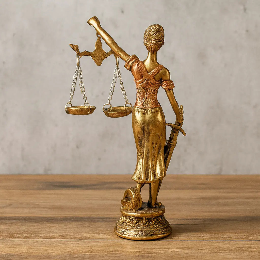 Estátua Themis – Deusa da Justiça em Resina para Escritório e Decoração Jurídica