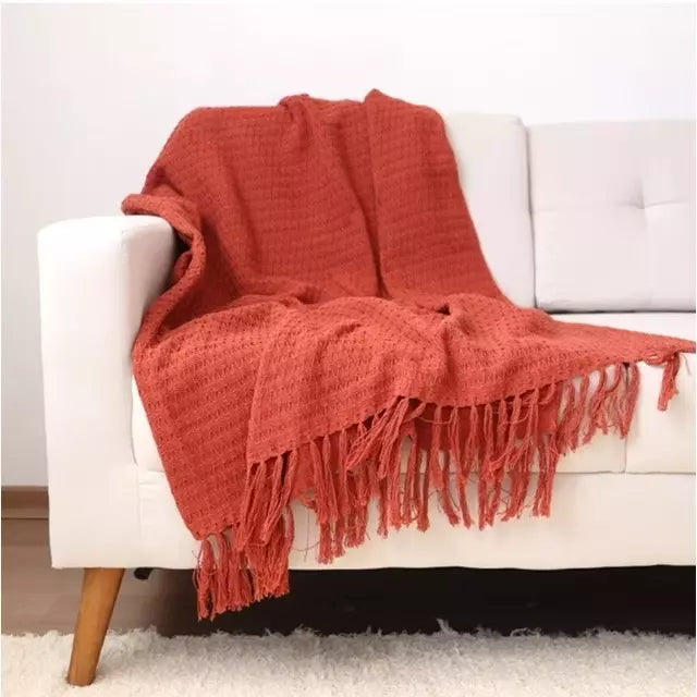 Manta Xale Artesanal Favo de Mel 2,00 x 1,20m – Para Sofá e Poltrona