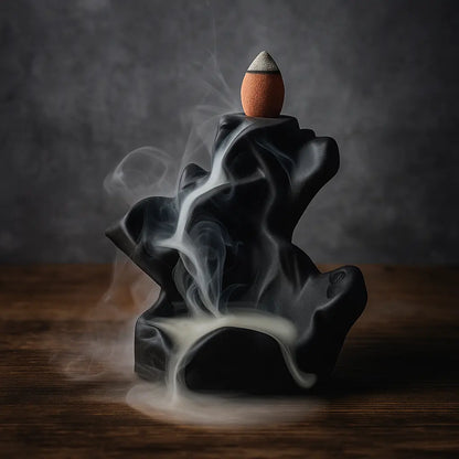 Porta Incenso Decorativo 2 em 1 Cascata e Vareta – Feng Shui