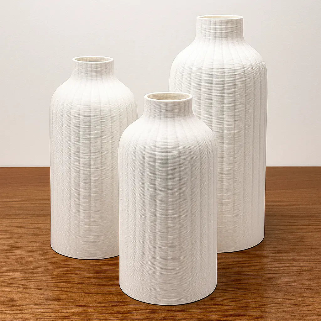 Trio de Vasos Nórdicos Riscado Suave - Alta Qualidade Impressão 3D
