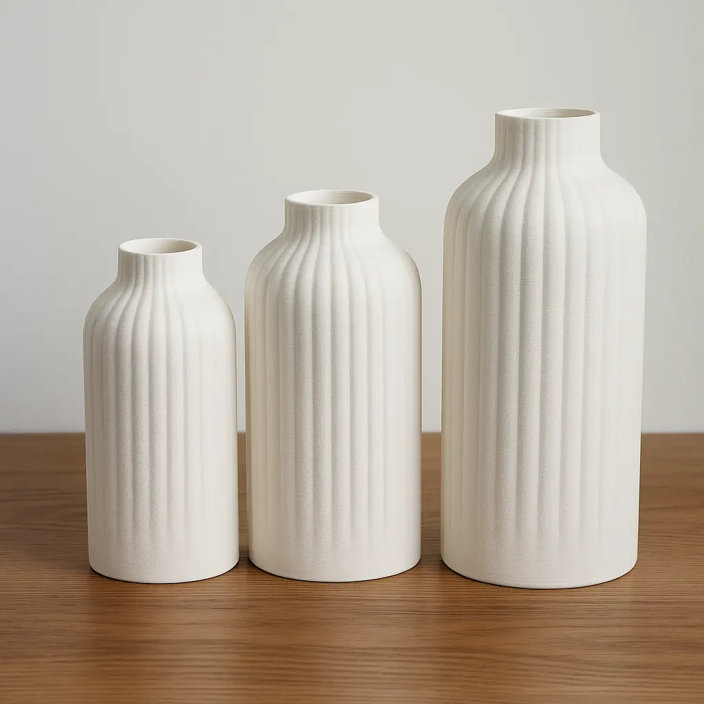 Trio de Vasos Nórdicos Riscado Suave - Alta Qualidade Impressão 3D