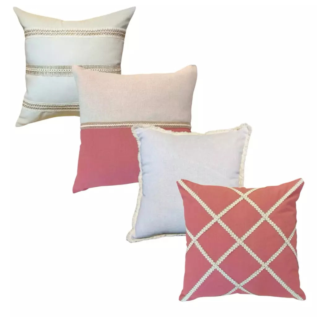 Conjunto 4 Capas de Almofada Decorativas Boho Chic – Toque Rústico e Elegante