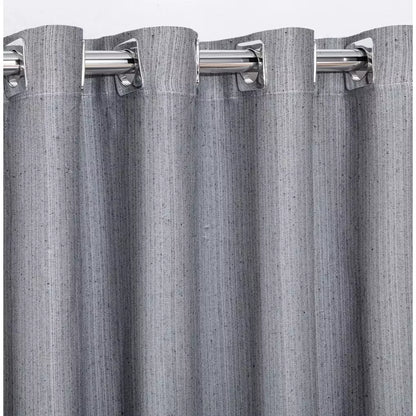 Cortina Rustic Linho Flame com Ilhós Cromado – 2,20m Largura x 1,30m Altura