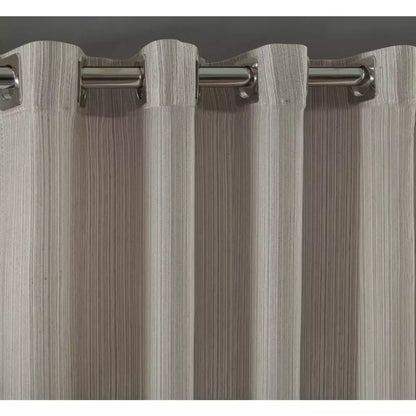 Cortina Rustic Linho Flame com Ilhós Cromado – 2,20m Largura x 1,30m Altura
