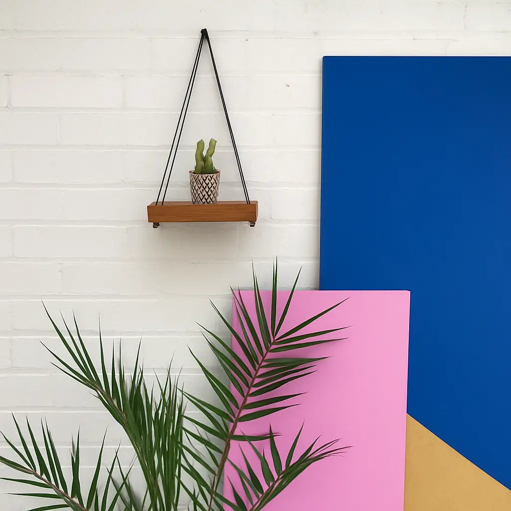 Conjunto de 3 Prateleiras de Parede em Madeira – Suporte Rústico para Plantas e Decoração