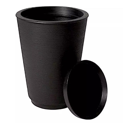 Vaso Decorativo Escovado com Prato – Estilo Luxo para Plantas
