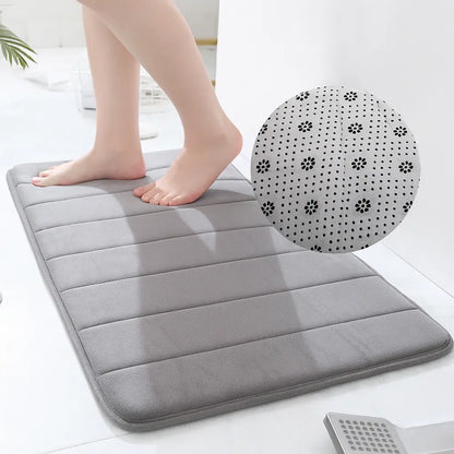 Conjunto 2 Tapetes de Banheiro com Espuma Memory Foam – Conforto Antiderrapante e Toque Aveludado