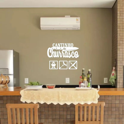 Placa Decorativa Cantinho do Churrasco em MDF – Design Moderno para Área Gourmet
