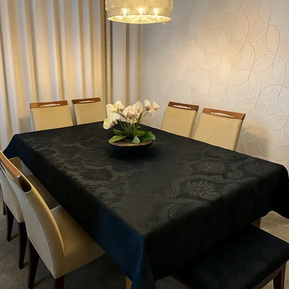 Toalha de Mesa Jacquard Luxo 6 Lugares 2,10x1,40 - Elegância e Durabilidade
