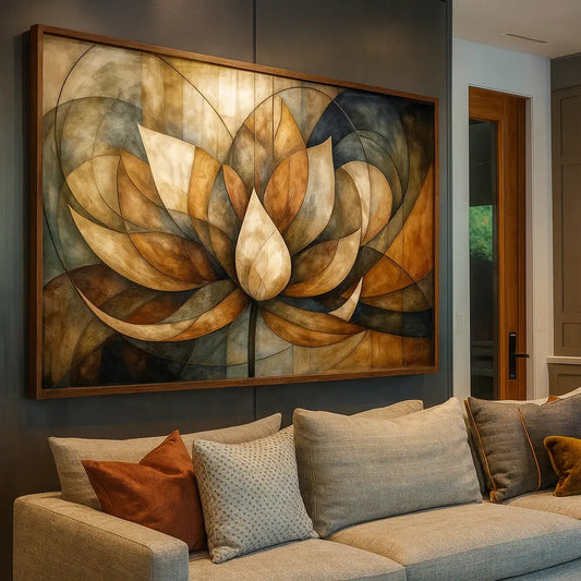 Quadro Abstrato Minimalista – Florescer da Alma, Elegância para Sala e Quarto 120x80