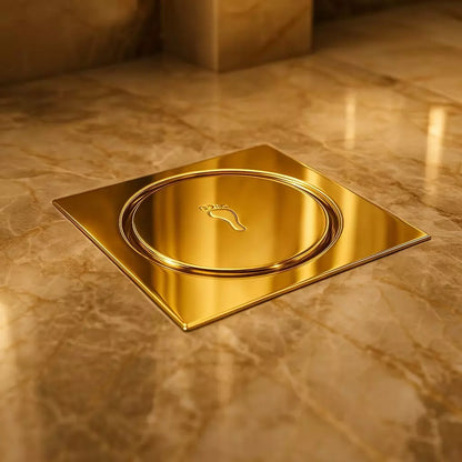 Ralo Inteligente Click 10x10cm – Quadrado Luxo Dourado