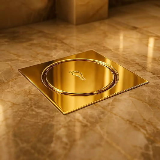 Ralo Inteligente Click 10x10cm – Quadrado Luxo Dourado