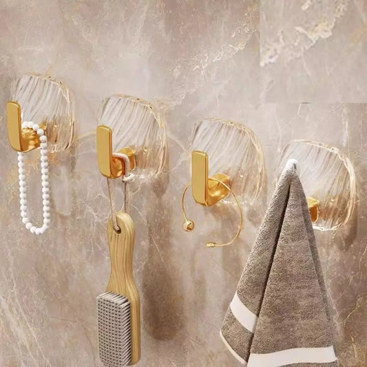 Gancho de Parede Adesivo Luxo – Fixação Sem Furo para Toalhas e Utensílios