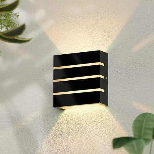 Arandelas LED de Parede – Kit 3 Peças, Metal 3 Frisos para Área Externa