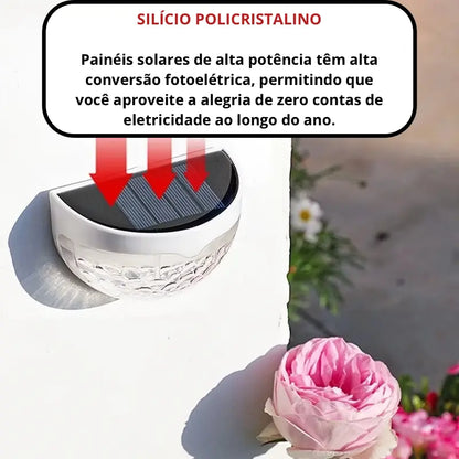 Luminária Solar LED à Prova d’Água – Decorativa para Jardim, Parede e Escadas