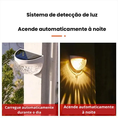 Luminária Solar LED à Prova d’Água – Decorativa para Jardim, Parede e Escadas