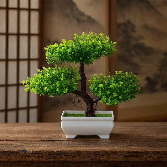 Árvore Bonsai Artificial Realista com Vaso – Decoração Zen e Atemporal