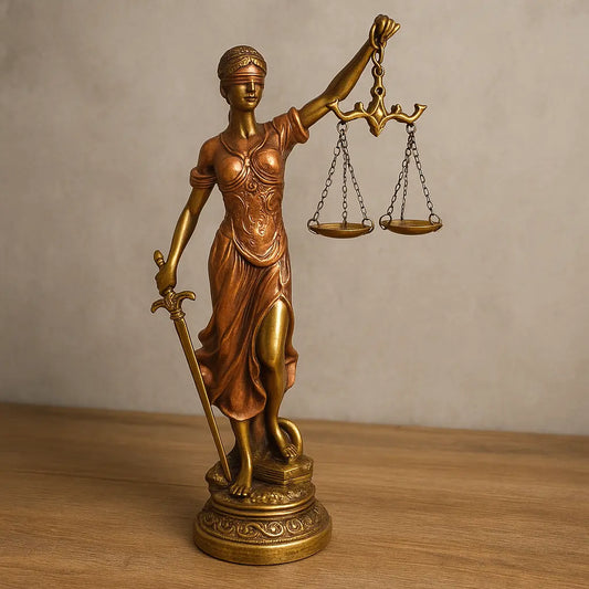 Estátua Themis – Deusa da Justiça em Resina para Escritório e Decoração Jurídica