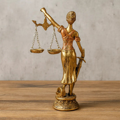 Estátua Themis – Deusa da Justiça em Resina para Escritório e Decoração Jurídica