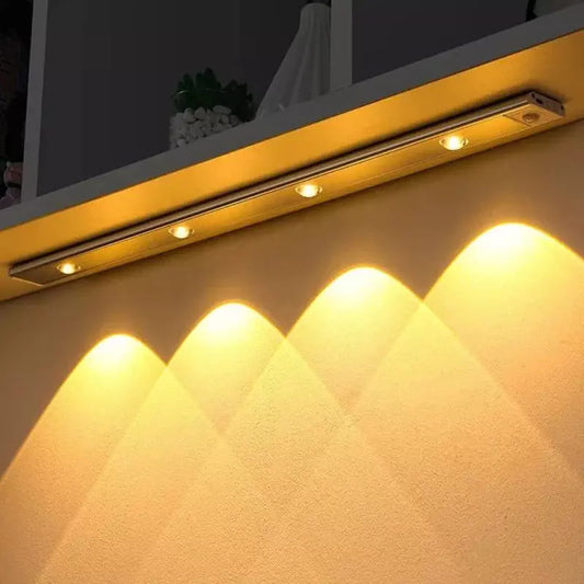 Luminária LED Inteligente Slim com Sensor de Movimento e Recarga USB (20/40/60 cm)