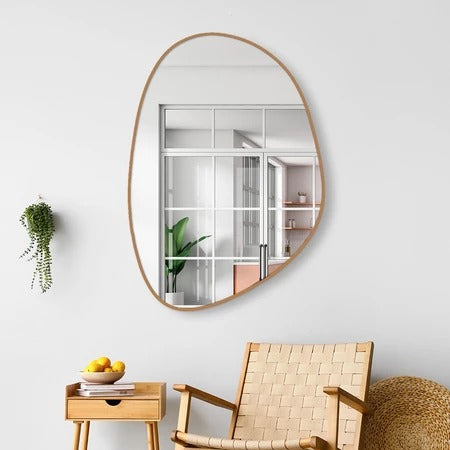 Espelho Design Versátil em Couro Ecológico – 60x40cm ✨
